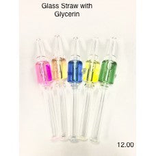 Glass straw w glycerin-