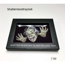 Shatter resistant glass rolling tray small