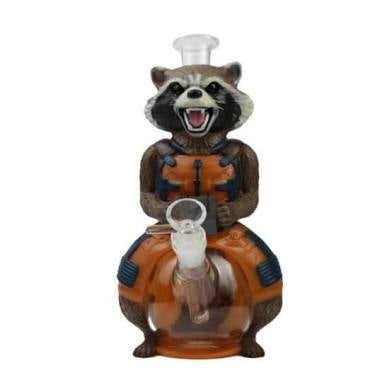 Rocket Raccoon Water Pipe 11” - Silicone/Vinyl