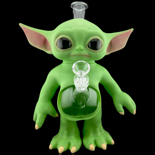 Baby Yoda Water Pipe - 12” Silicone/Vinyl