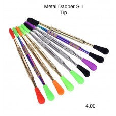 Metal dabber with silicone tips