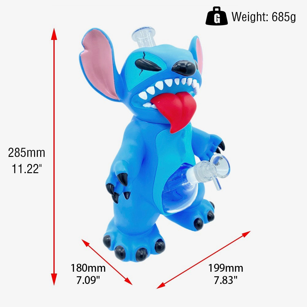 Silicone Stitch Water Pipe - 11” - Silicone/Vinyl