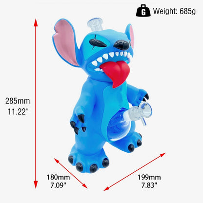 Silicone Stitch Water Pipe - 11” - Silicone/Vinyl