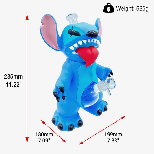 Silicone Stitch Water Pipe - 11” - Silicone/Vinyl